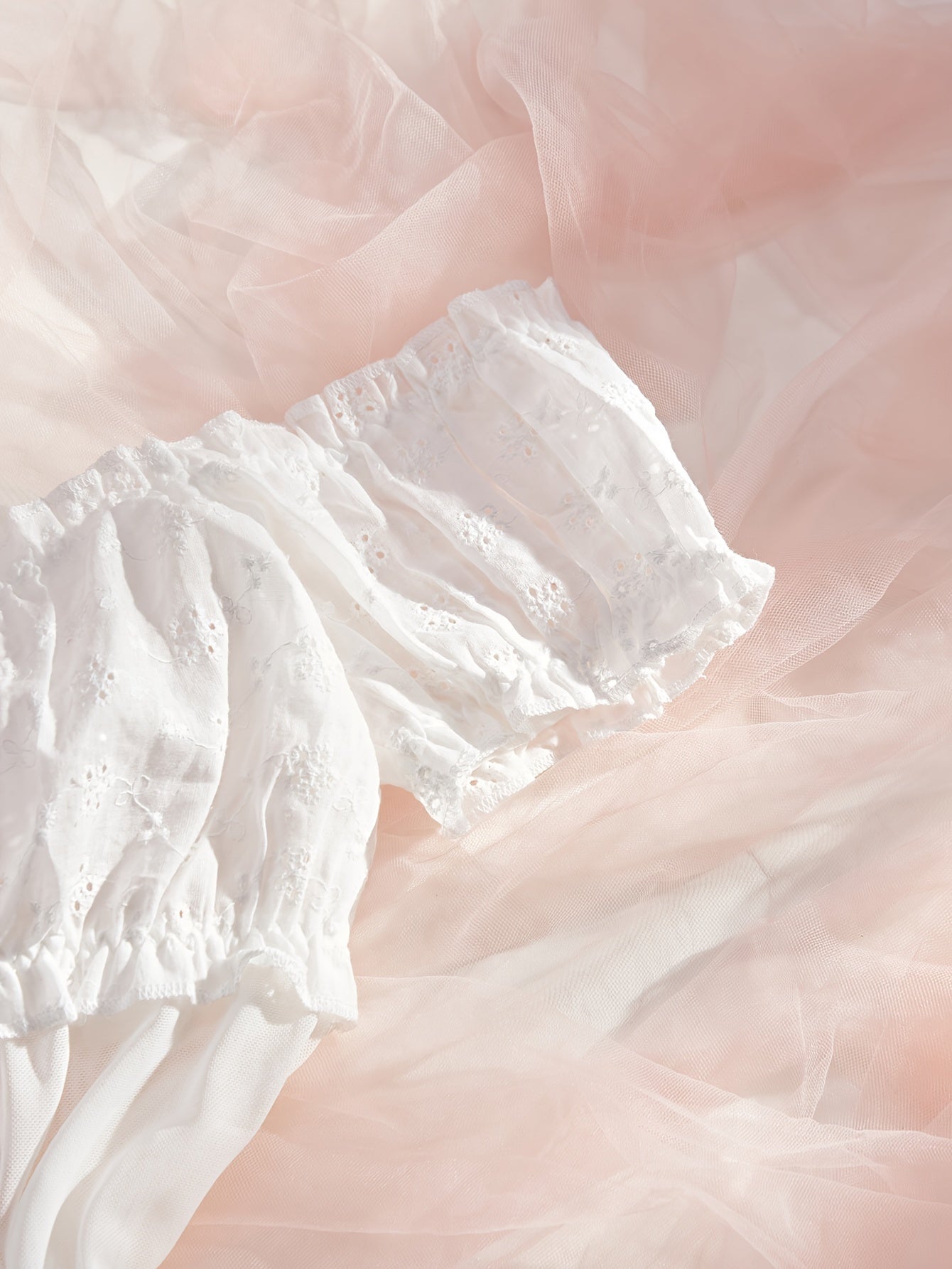 Mid Rise Semi-Sheer Mesh Lingerie Set with Floral Lace Ruffle - Elegant Sleepwear for Women with High Elasticity, Polyester and Elastane Fabric, Enhancing Confidence and Seduction - Lena & Miles Exquisite Boutique LLC.