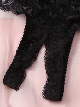 Romantic Floral Lace Lingerie Set - Seductive Open Bust Bra & Crotchless Panties - Alluring Soft Lace Detail, Perfect for Special Occasions - Womens Intimate Wear - Lena & Miles Exquisite Boutique LLC.