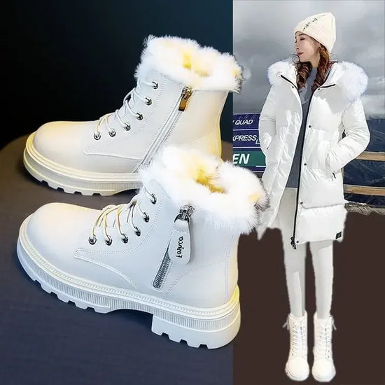 Snow Boots Plush Warm Medium Boots Women&