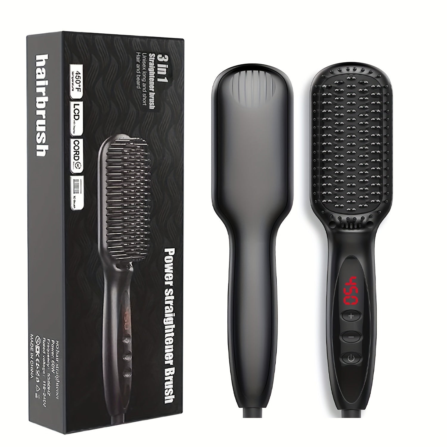 3-in-1 Electric Hot Comb Straightener | Fast-Heating & Anti-Scald | Sleek Hair Brush for All Hair Types & Wigs | Ideal Gift for Special Occasions - Lena & Miles Exquisite Boutique LLC.