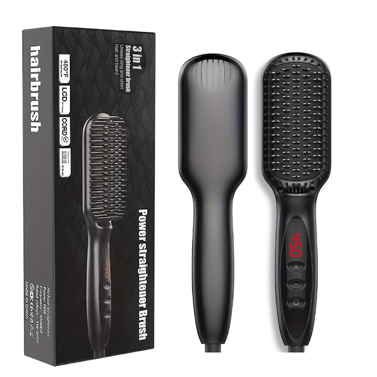 3-in-1 Electric Hot Comb Straightener | Fast-Heating & Anti-Scald | Sleek Hair Brush for All Hair Types & Wigs | Ideal Gift for Special Occasions - Lena & Miles Exquisite Boutique LLC.