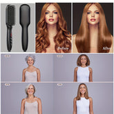 3-in-1 Electric Hot Comb Straightener | Fast-Heating & Anti-Scald | Sleek Hair Brush for All Hair Types & Wigs | Ideal Gift for Special Occasions - Lena & Miles Exquisite Boutique LLC.