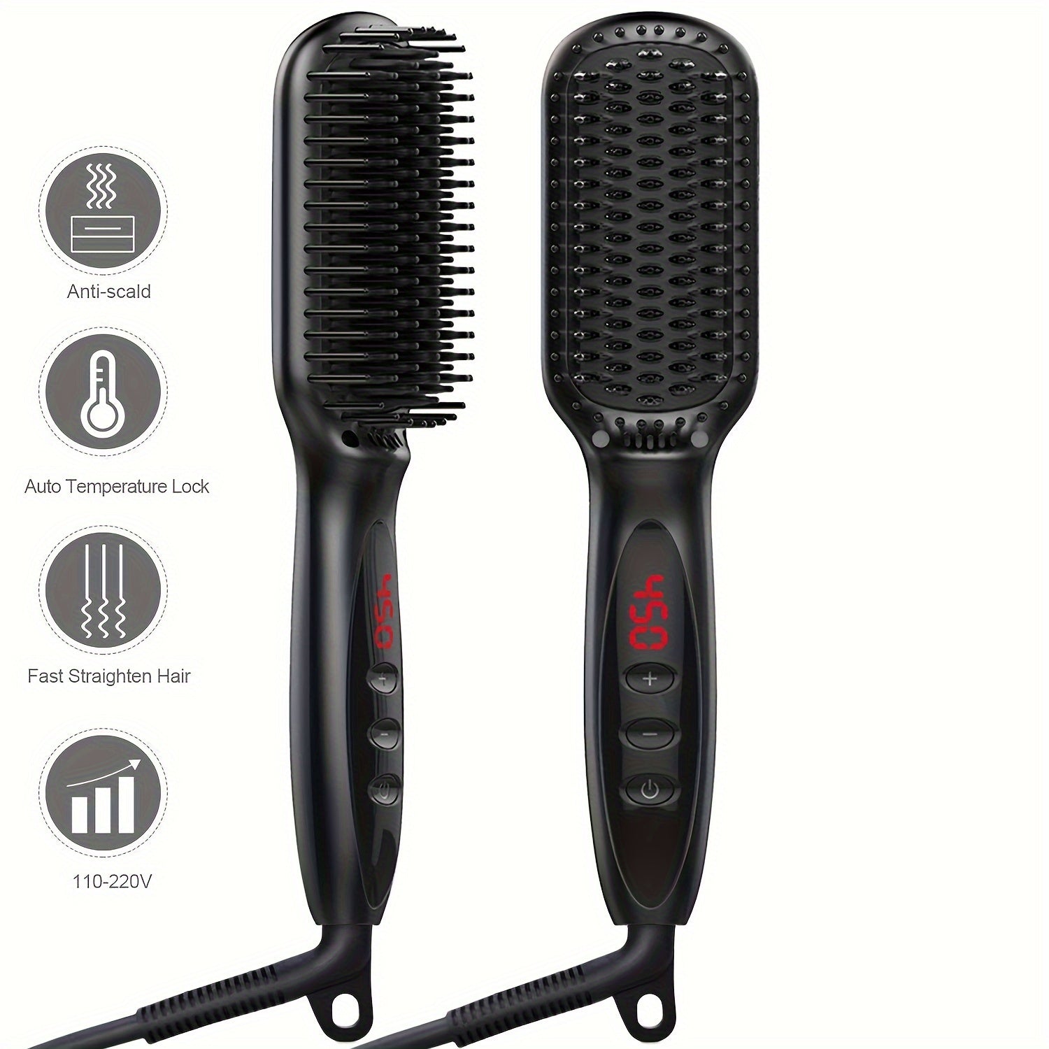 3-in-1 Electric Hot Comb Straightener | Fast-Heating & Anti-Scald | Sleek Hair Brush for All Hair Types & Wigs | Ideal Gift for Special Occasions - Lena & Miles Exquisite Boutique LLC.