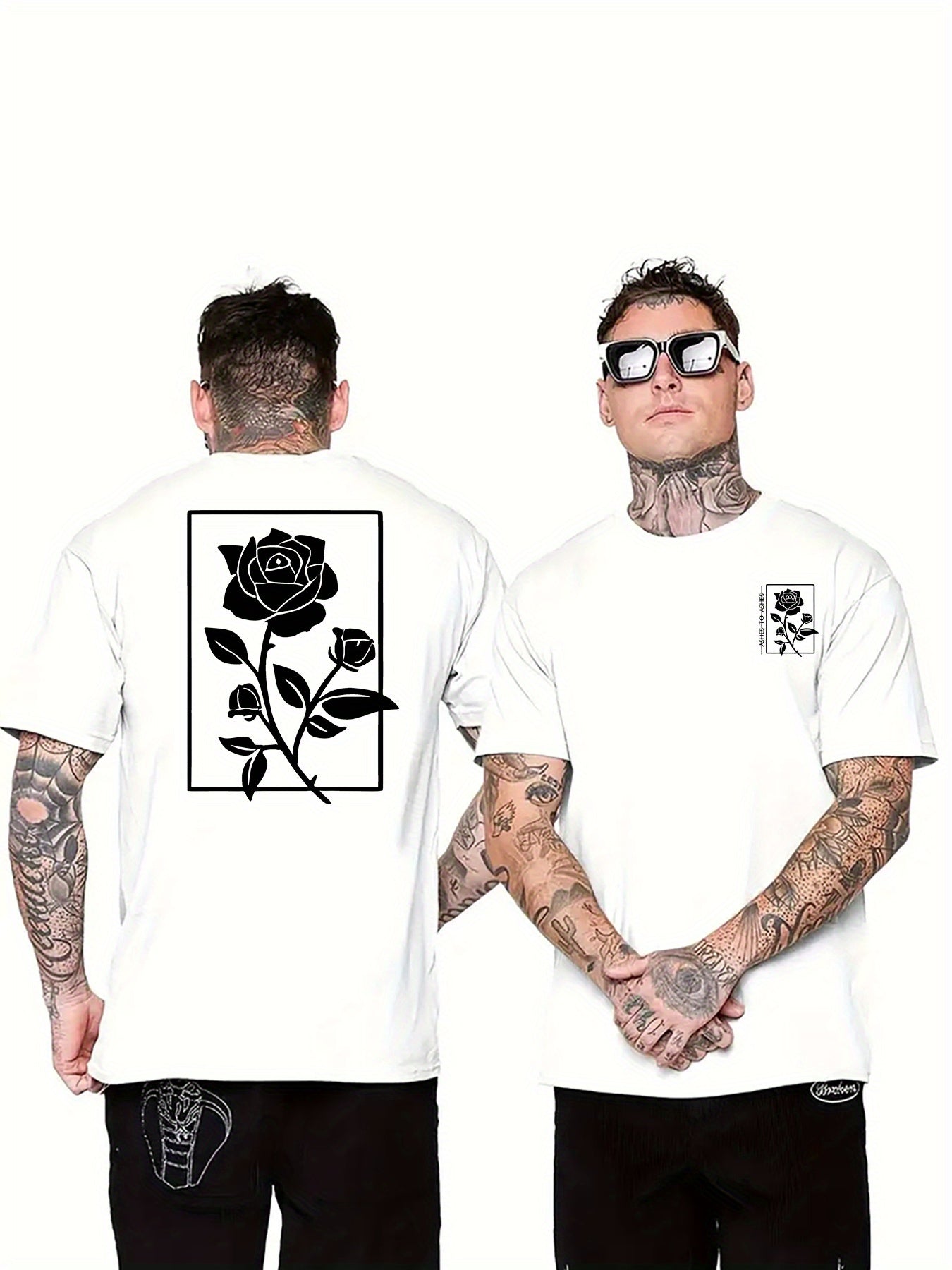 Rose Graphic Print Men&